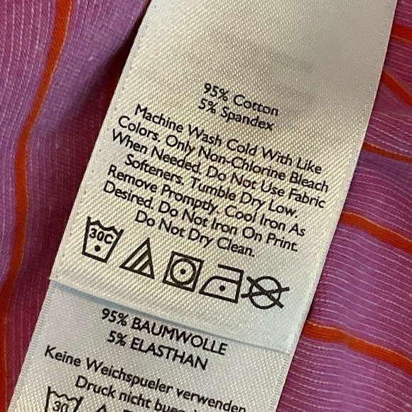 ❤️ Eddie Bauer Purple Orange Striped Sweatshirt Jacket Sz L - Picture 4 of 4